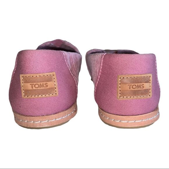 TOMS Womens Slip On Flats Pink Micro Corduroy Sz 6 - Picture 9 of 11